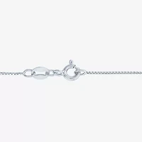 Womens Lab Created Blue Sapphire Sterling Silver Cross 18 Inch Pendant Necklace