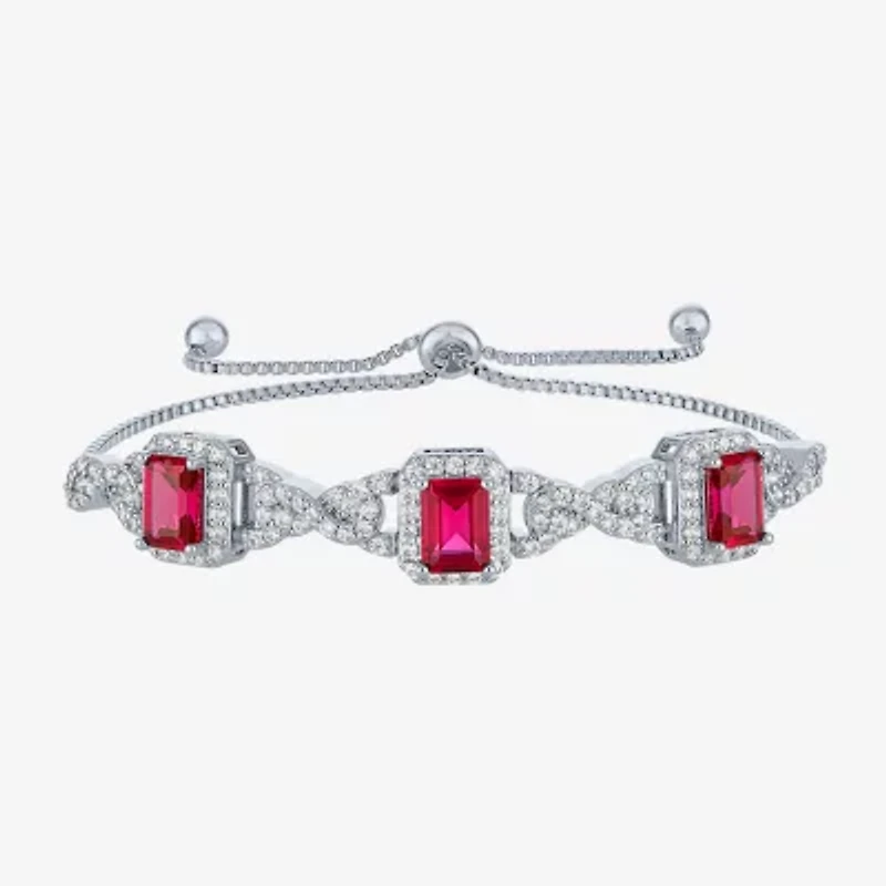 Womens Lab Created Red Ruby Pure Silver Over Brass 4-pc. Jewelry Set