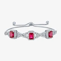 Womens Lab Created Red Ruby Pure Silver Over Brass 4-pc. Jewelry Set