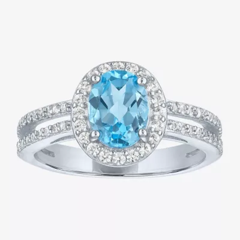 Womens Genuine Blue Topaz Sterling Silver -pc. Jewelry Set