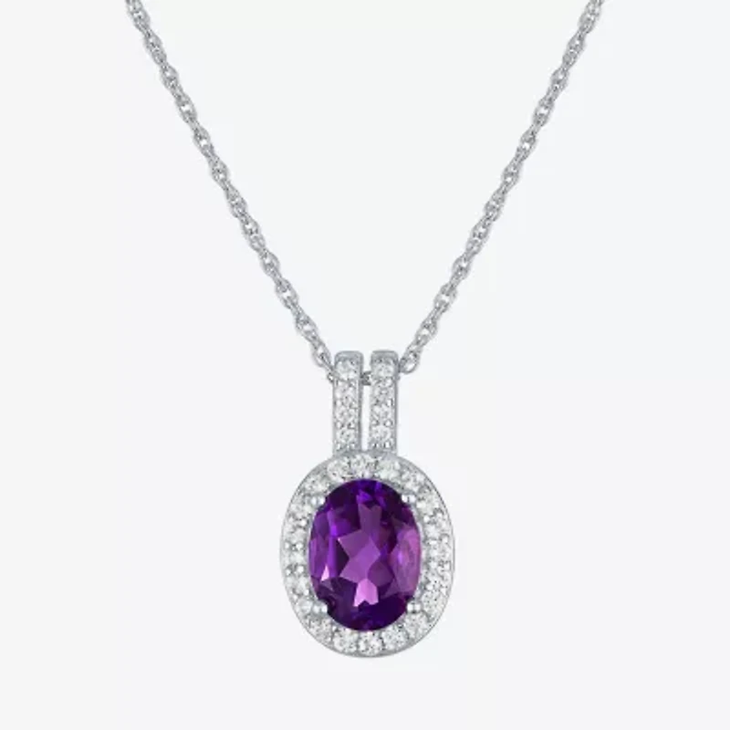 Womens Genuine Purple Amethyst Sterling Silver 3-pc. Jewelry Set