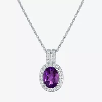 Womens Genuine Purple Amethyst Sterling Silver 3-pc. Jewelry Set