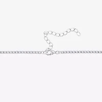 Diamonart Womens White Cubic Zirconia Sterling Silver 16 Inch Tennis Necklace