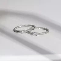 Diamonart Womens Cubic Zirconia Sterling Silver 22mm Round Hoop Earrings