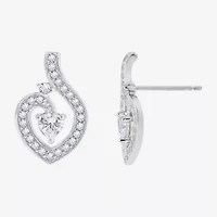 Diamonart Womens Cubic Zirconia Sterling Silver Heart 2-pc. Jewelry Set