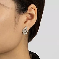 Diamonart Womens Cubic Zirconia Sterling Silver Heart 2-pc. Jewelry Set