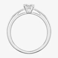 Diamonart Womens Cubic Zirconia Sterling Silver Solitaire Engagement Ring