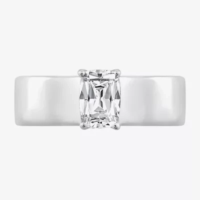 Diamonart Womens Cubic Zirconia Sterling Silver Solitaire Engagement Ring
