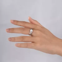 Diamonart Womens Cubic Zirconia Sterling Silver Solitaire Engagement Ring