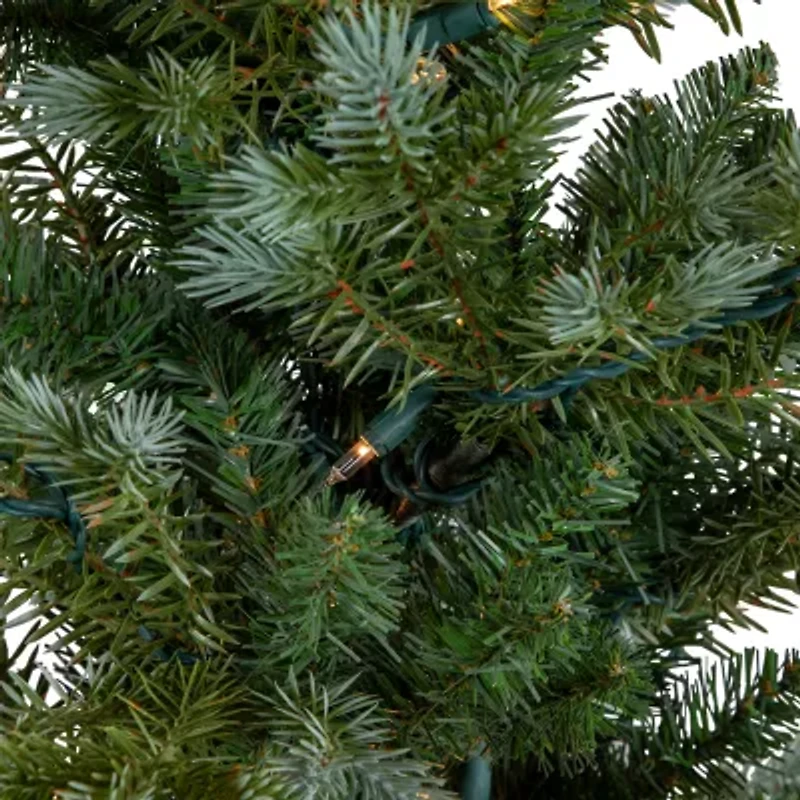 Northlight Potted Clear Lights 4 Foot Pre-Lit Spruce Christmas Tree