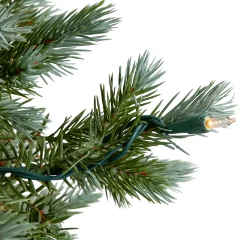 Northlight Potted Clear Lights 4 Foot Pre-Lit Spruce Christmas Tree