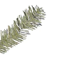 Northlight Metallic Platinum Tinsel 7 Foot Pre-Lit Christmas Tree
