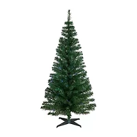 Northlight Fiber Optic Pine 6 Foot Pre-Lit Pine Christmas Tree