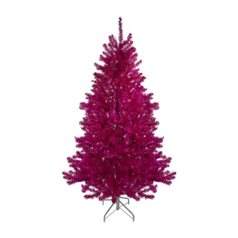 Northlight 6ft Pink Tinsel Unlit 6 Foot Christmas Tree