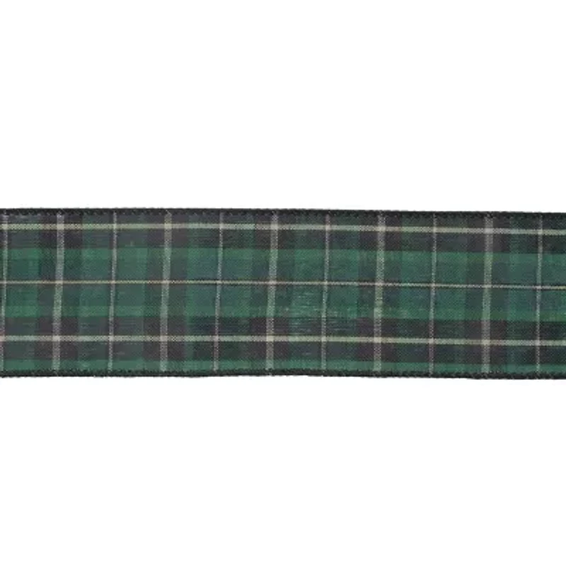 Northlight 50in Plaid 16 Loop Bow Indoor Ribbon