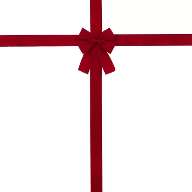 Northlight 14ft Velvet Door Bow Indoor Ribbon