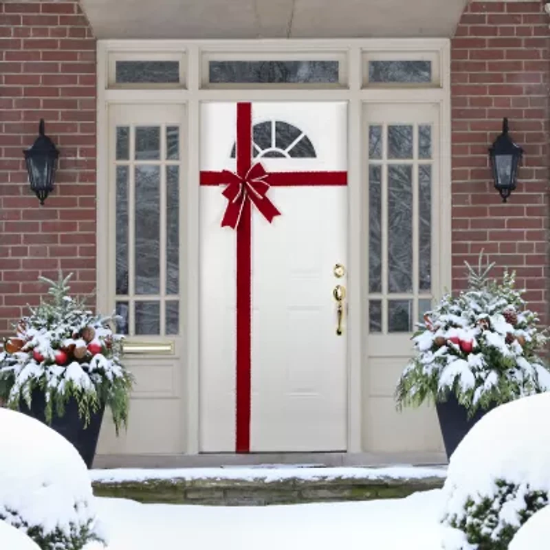 Northlight 14ft Velvet Door Bow Indoor Velvet Ribbon