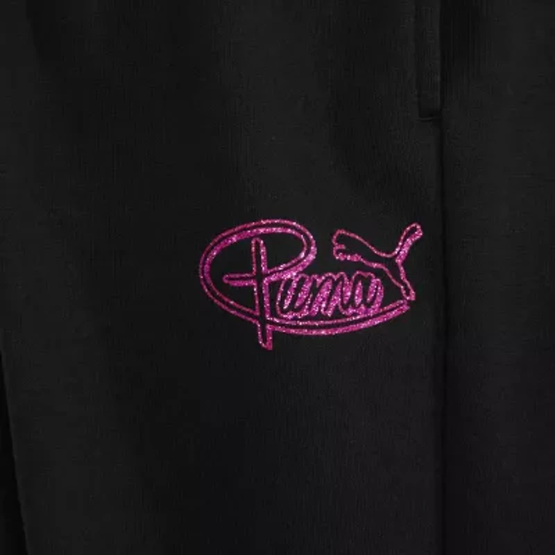 PUMA Big Kid Girls Cuffed Loose Fit Fleece Jogger Pant