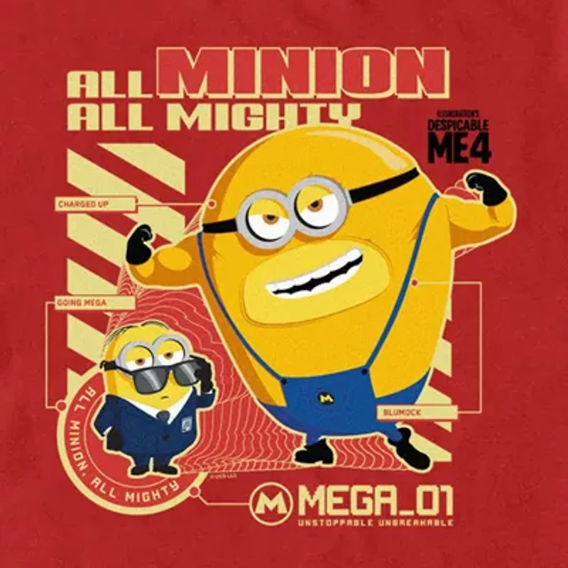 Mens Short Sleeve Despicable Me 4 Graphic T-Shirt