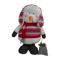Northlight Plush  Snowman Telescopic Legs Christmas Snowman Figurine
