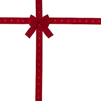 Northlight 14ft Prelit Red Velvet  Door Bow Indoor Ribbon