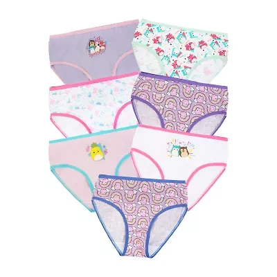 Little & Big Kid Girls Squishmallows 7 Pack Brief Panty Gup7701