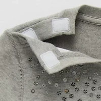 Thereabouts Bling Little & Big Kid Girls Easy-on + Easy-off Round Neck Fleece Adaptive Long Sleeve Sweatshirt