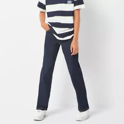 Thereabouts Little & Big Kid Boys Adjustable Waist Stretch Fabric Slim Straight Leg Jean