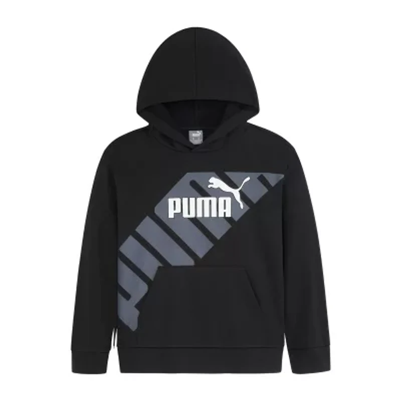 PUMA Big Kid Boys Long Sleeve Fleece Active Hoodie