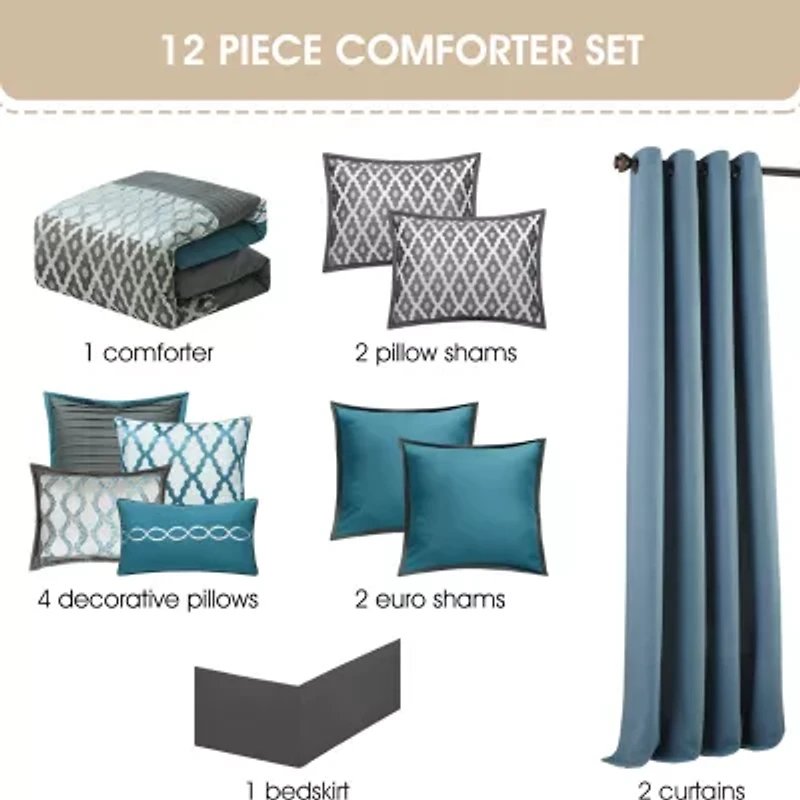 Stratford Park Kelvin 12-pc. Lightweight Comforter Set