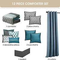 Stratford Park Kelvin 12-pc. Lightweight Comforter Set