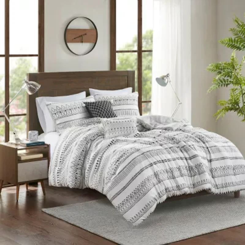 Madison Park Joshua Seersucker 5-pc. Midweight Comforter Set