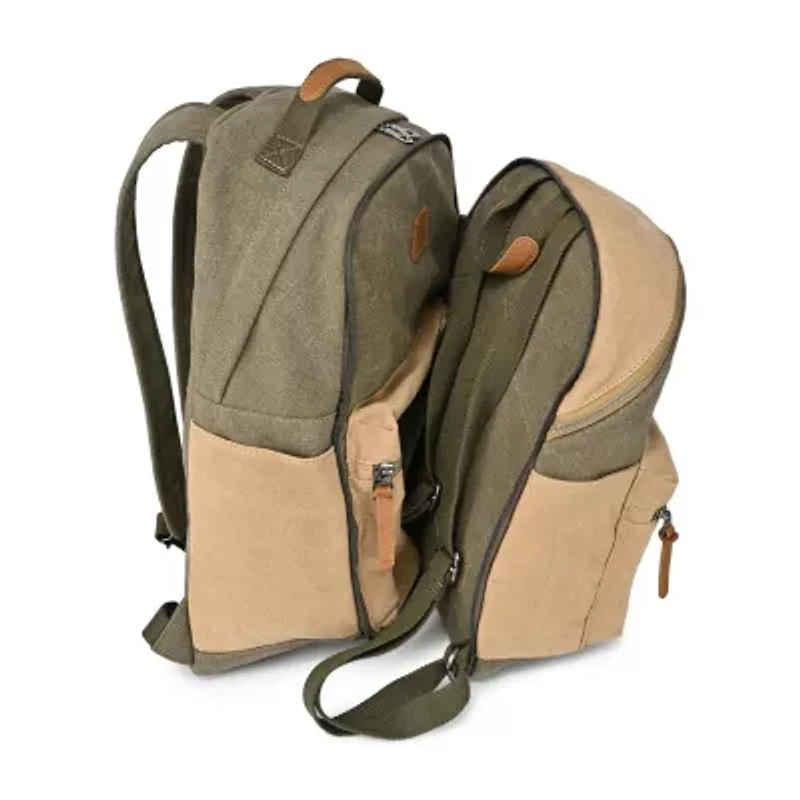 TSD Brand Trail Tree Double Canvas Laptop Backpack