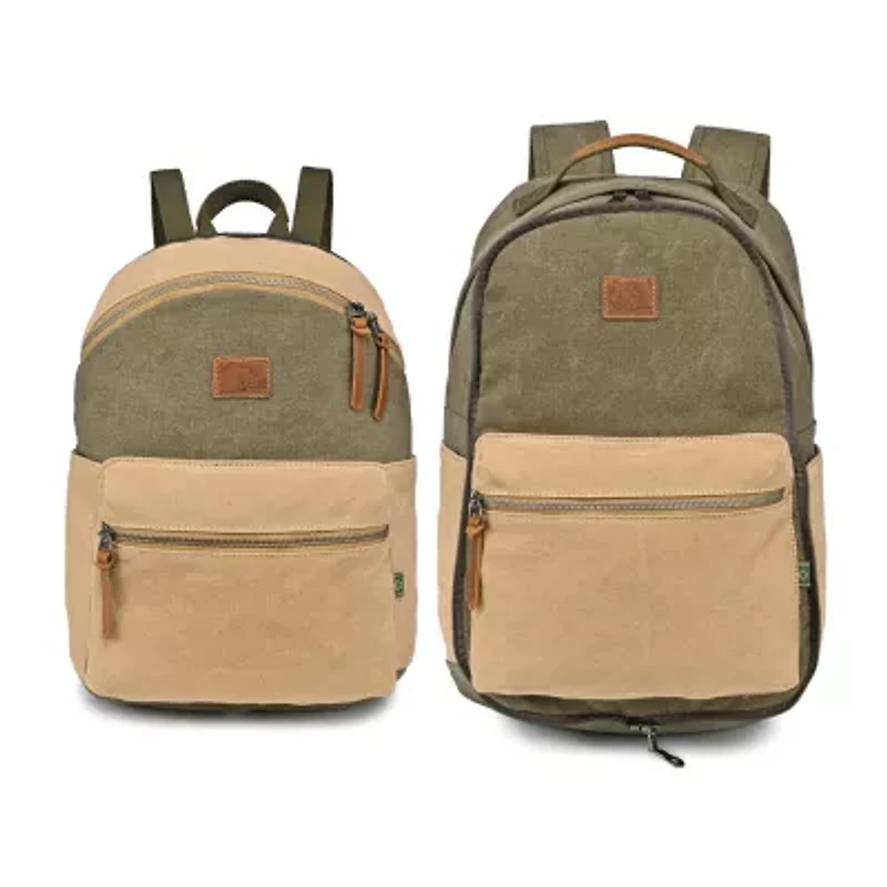 TSD Brand Trail Tree Double Canvas Laptop Backpack