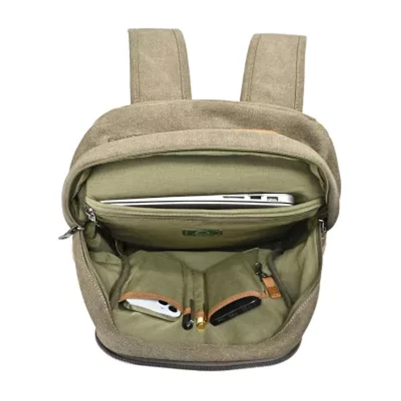 TSD Brand Trail Tree Double Canvas Laptop Backpack