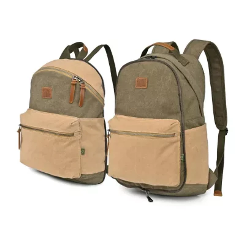 TSD Brand Trail Tree Double Canvas Laptop Backpack