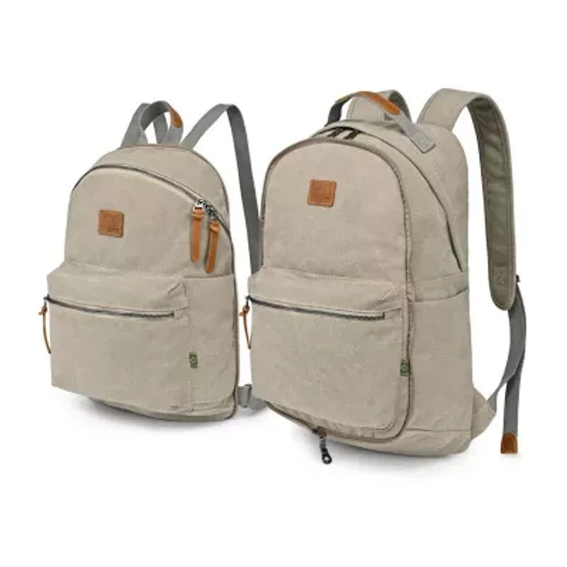 TSD Brand Trail Tree Double Canvas Laptop Backpack