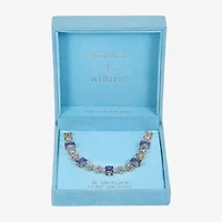 Sparkle Allure Womens Purple Cubic Zirconia 14K Gold Over Brass 16 Inch Tennis Necklace