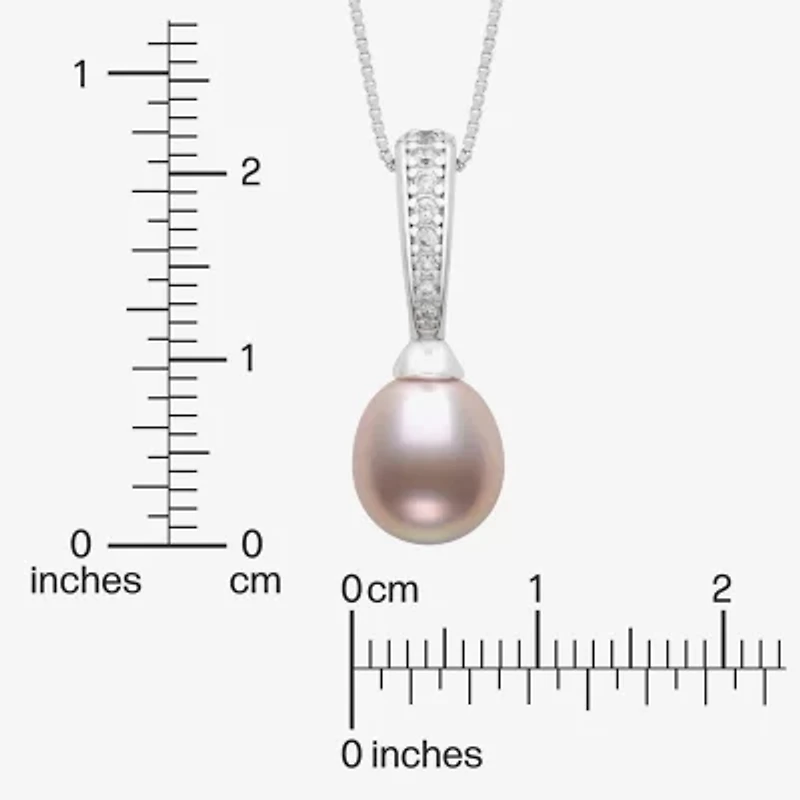 Womens Cultured Freshwater Pearl Sterling Silver 18 Inch Pendant Necklace