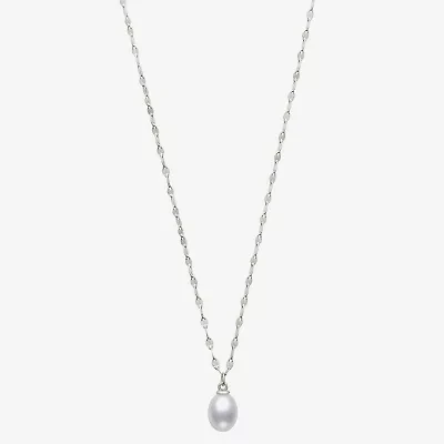 Yes, Please! Womens Genuine White Sterling Silver 18 Inch Pendant Necklace