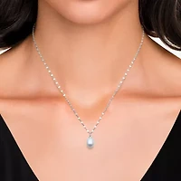 Yes, Please! Womens Genuine White Sterling Silver 18 Inch Pendant Necklace