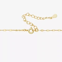 Yes, Please! Womens Genuine White 14K Gold Over Silver Round 18 Inch Pendant Necklace