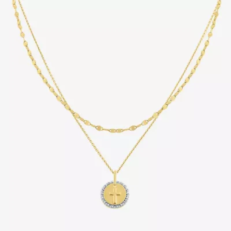 Yes, Please! Womens Lab Grown White Diamond Accent 2-pc. Necklace Set