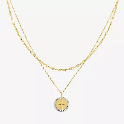 Yes, Please! Womens Lab Grown White Diamond Accent 2-pc. Necklace Set