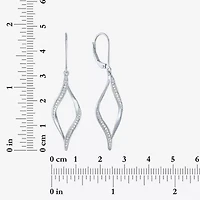 (G-H,Si2-I1) Womens 1/10 CT. T.W. Lab Grown White Diamond Sterling Silver Drop Earrings