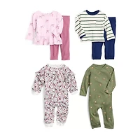 Okie Dokie Baby Girls Round Neck Long Sleeve Jumpsuit