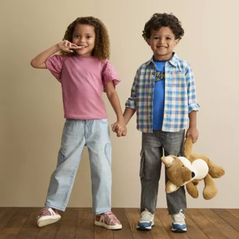 Okie Dokie Toddler & Little Girls Barrel Jean