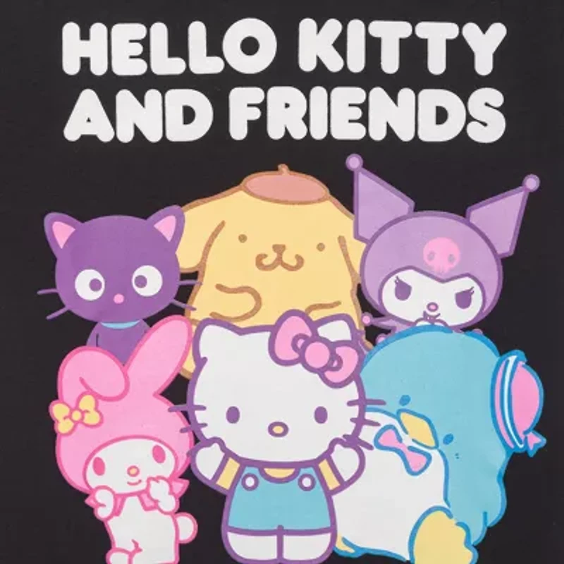 Little & Big Kid Girls Crew Neck Short Sleeve Regular Fit Hello Kitty Graphic T-Shirt
