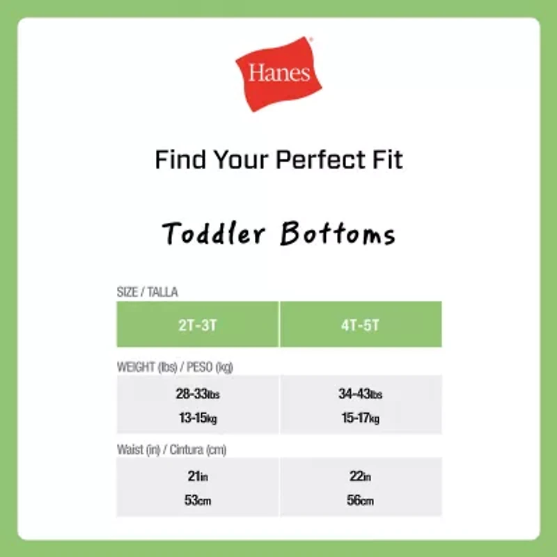 Hanes Potty Trainer Toddler Boys 6 Pack Boxer Briefs Tublbb