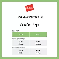 Hanes Toddler Boys U Neck Sleeveless 5 Pack Tank